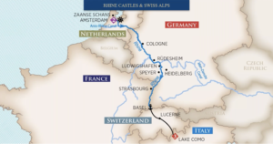 Rhine cruise map